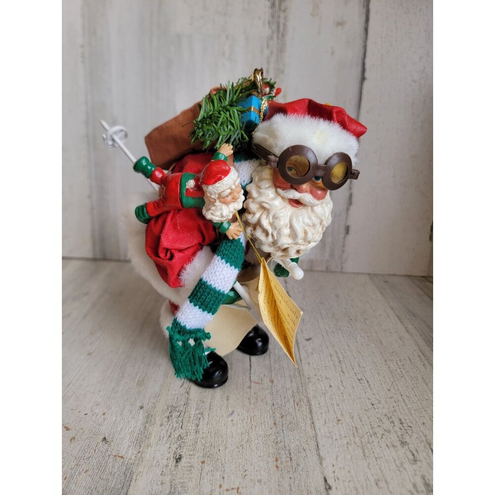 KSA ski Santa skier‎ elf home decor figure vintage Xmas